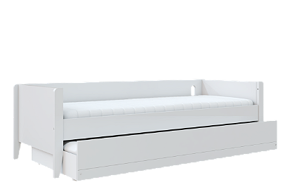Cama Sofá - Com Auxiliar - Bo - Branco/Branco