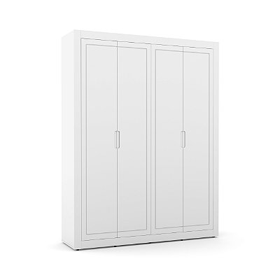 Armário Roupeiro Tutto New - 4 Portas - Branco - 70097 - prontaentrega
