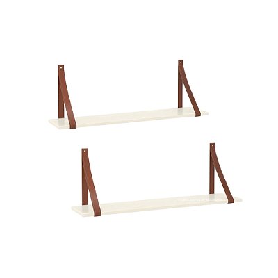 Kit 2 Prateleiras Gold - Off White - 51542