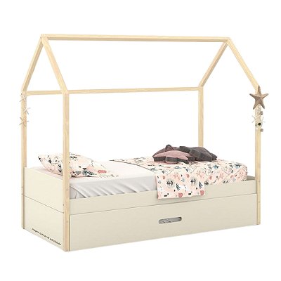 Cama Kids Liv - Com Auxiliar - Off White / Natural  51581