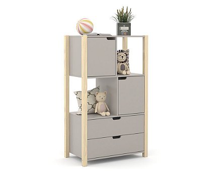 Armário Organizador Kids - Cinza / Natural 51554