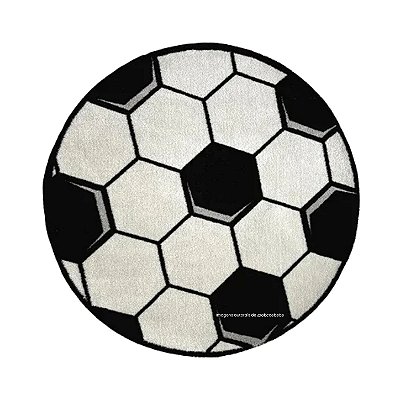 Tapete Infantil Formato Bola De Futebol - Redondo