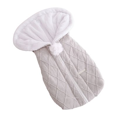 Saco De Dormir - Tricot - Com Pelúcia - Cinza Claro 869