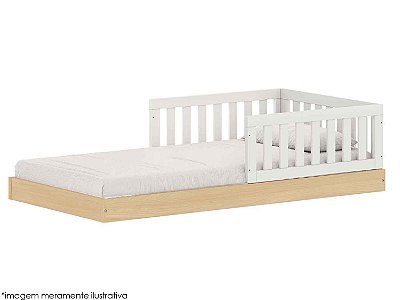 Cama Arcos Play - 3 Laterais - Carvalho-Malva