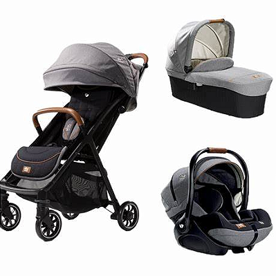 Combo Parcel - 3 em 1 - Carrinho + Bebê Conforto + Moisés - Cinza Carbon