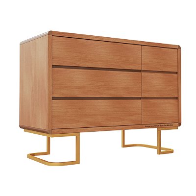 Cômoda Sonhos - Pé Metalico - Com Porta - Jequitibá