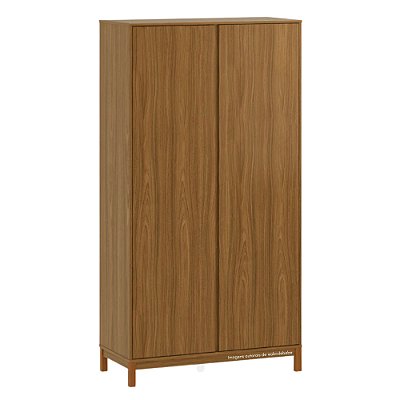 Guarda-Roupa Soley - 2 Portas - Nogueira / Louro Freijó