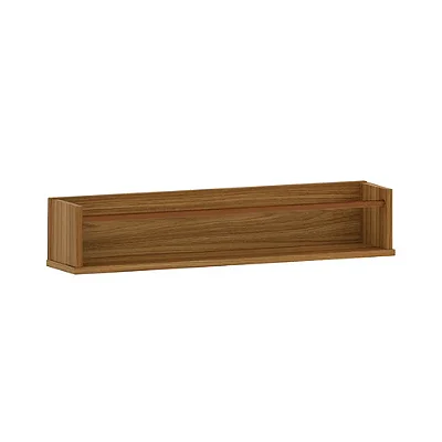 Prateleira 90 cm Soley - Com Cabideiro - Nogueira - Louro Freijo