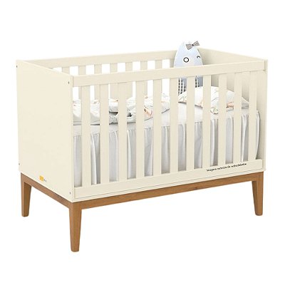 Berço Unique - 2 em 1 - Off White / Ecco wood - 61693