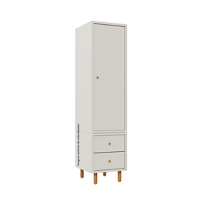 Armário Modular 1 Porta -  Pés Joy - Areia