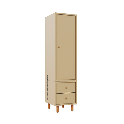 Armário Modular 1 Porta -  Pés Joy - Capuccino