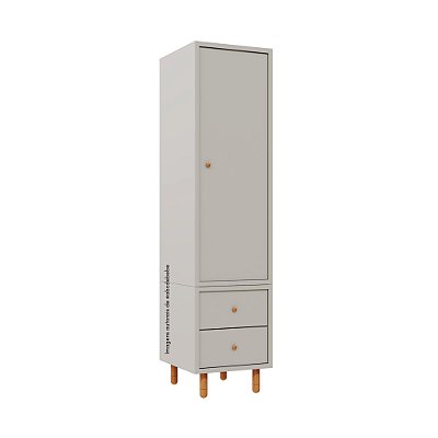 Armário Modular 1 Porta -  Pés Joy - Cinza