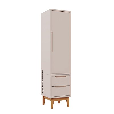 Armário Modular 1 Porta -  Pés Bo - Rosa Old