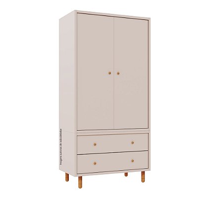 Armário Modular 2 Portas -  Pés Joy - Rosa Old