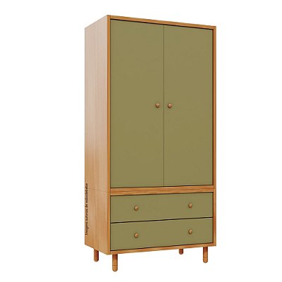 Armário Modular 2 Portas -  Pés Joy - Madeira Cacto