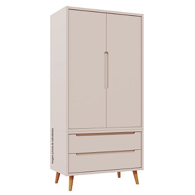 Armário Modular 2 Portas -  Pés Sonhos - Rosa Old