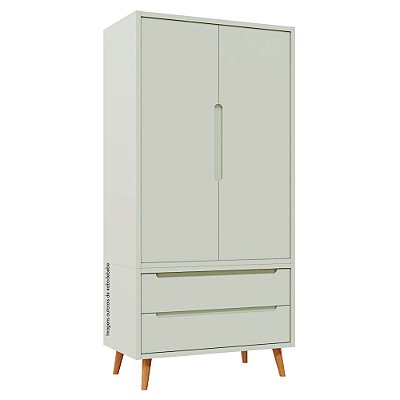 Armário Modular 2 Portas -  Pés Sonhos - Verde Old