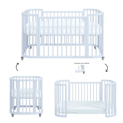 Berço Evolutivo Sleep - 3 em  1 - Azul Bebê
