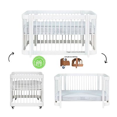 Berço Multifuncional Lola - 3 em 1 - Branco