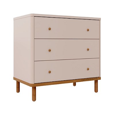 Comoda Joy - Rosa Old com Madeira