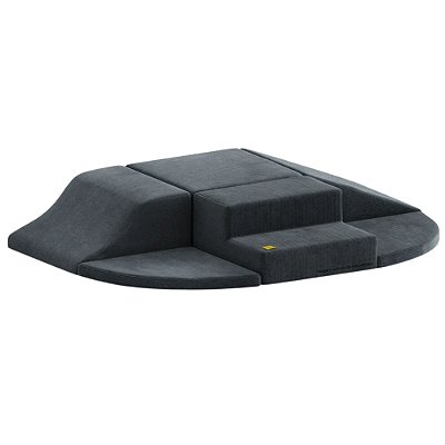 Play Baby - 6 Módulos - Cotelê - Cinza