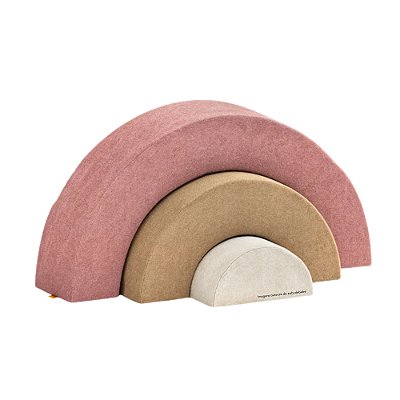 Play Arco-Íris - Rosa/Mostarda/Linho