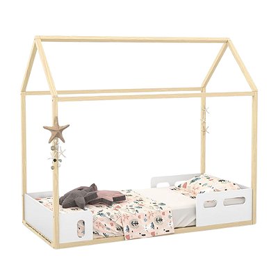 Cama Casinha - Liv - Branco Soft / Natural 51334