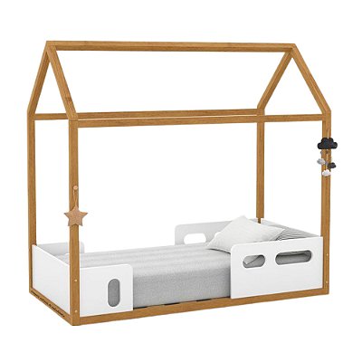 Mini Cama Liv - Branco Soft / Freijó 51467