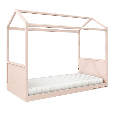 Cama Link Plus - Com Casinha - Com Ou Sem Auxiliar - Rosa Old