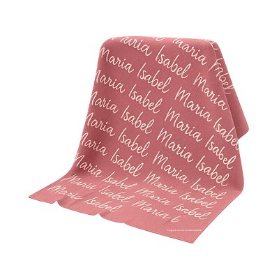 Manta Personalizada Com Nome - Tricot - M.Rosa