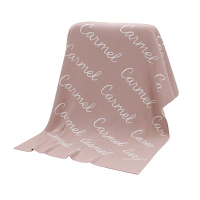 Manta Personalizada Com Nome - Tricot - Rosa Una