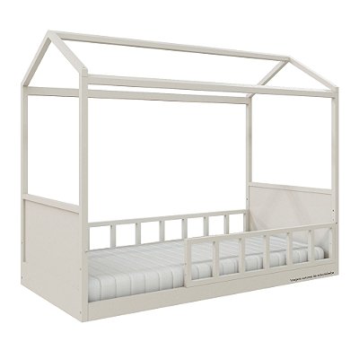 Cama Casinha Link - Com 1 Grade E Meia Palitada - Areia