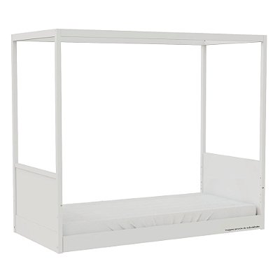 Cama Link Com Dossel - Com Ou Sem Auxiliar - Branco