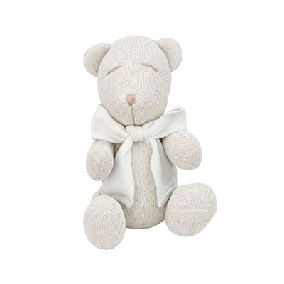 Urso Tricot - Tamanho M - Off White Natural - Personalizado