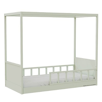 Cama Link Com Dossel - Com 1 Grade E Meia Palitada - Verde Old