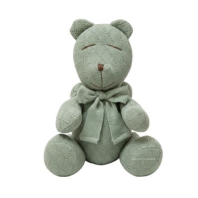Urso Tricot - Tamanho M - Verde M.Plantação - Personalizado