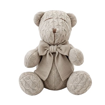 Urso Tricot - Tamanho M - Bege Nuvem - Personalizado