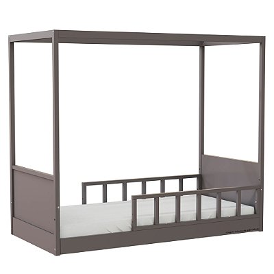 Cama Link Com Dossel - Com 2 Meias Grades Palitadas - Fendi