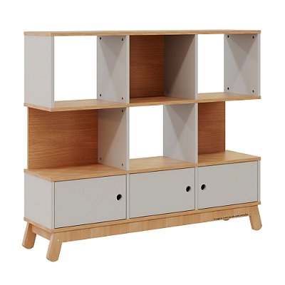Estante Organizadora Papaya - Jequitibá / Cinza