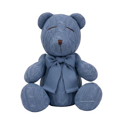 Urso Tricot - Tamanho M - Azul Tirreno - Personalizado