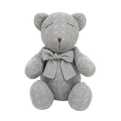 Urso Tricot - Tamanho M - Cinza Steal - Personalizado