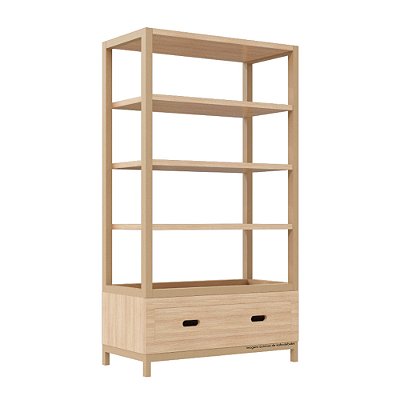 Estante Tupi 90 - Carvalho / Capuccino