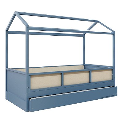 Cama Link Plus Palha - Com Casinha - Completa - Azul Sereno