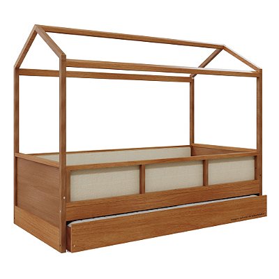 Cama Link Plus Palha - Com Casinha - Completa - Madeira