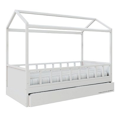 Cama Link Plus Palitada - Com Casinha - Completa - Branco