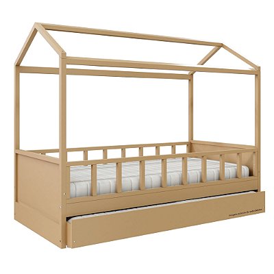 Cama Link Plus Palitada - Com Casinha - Completa - Capuccino