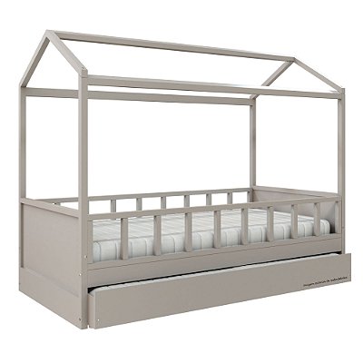 Cama Link Plus Palitada - Completa - Cinza