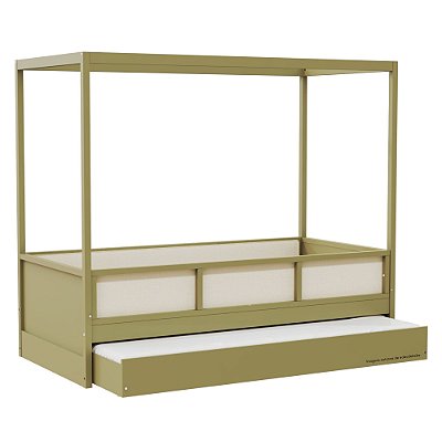 Cama Link Plus Palha Natural - Com Dossel - Completa - Cacto