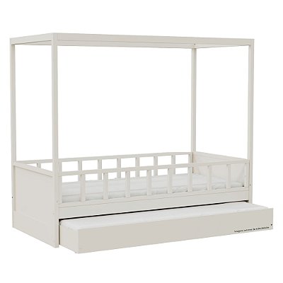 Cama Link Plus Palitada - Com Dossel - Completa - Areia