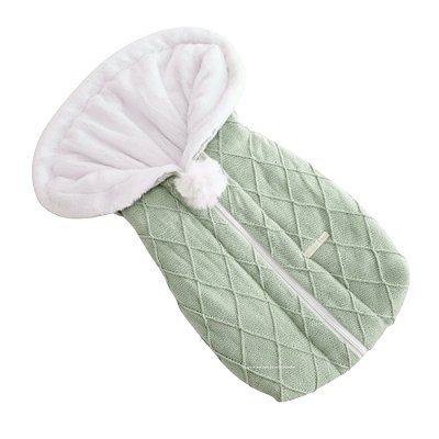 Saco De Dormir - Tricot - Com Pelúcia - Verde Limonada